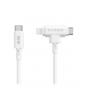 Hyper HyperJuice Silicone USB-C to USB-C and Lightning Hybrid 60W Cable