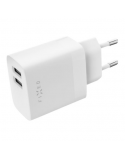 FIXED Dual USB Travel Charger 17W, White | Fixed