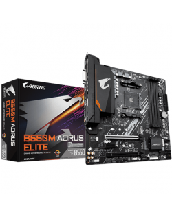 Gigabyte B550M AORUS ELITE 1.0 Processor family AMD, Processor socket AM4, DDR4 DIMM, Memory slots 4, Number of SATA connectors 