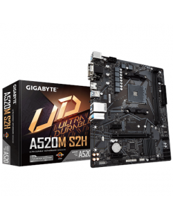 Gigabyte A520M S2H 1.0 Processor family AMD, Processor socket AM4, DDR4 DIMM, Memory slots 2, Chipset AMD A, Micro ATX