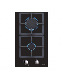 CATA Hob SCI 3002 BK Gas on glass, Number of burners/cooking zones 2, Mechanical, Black