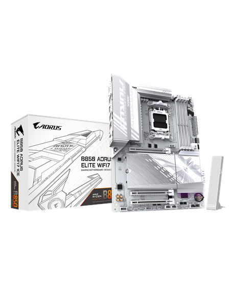 Gigabyte B850 A ELITE WF7 ICE | Processor family AMD | Processor socket AM5 | DDR5 | Supported hard disk drive interfaces SATA, 