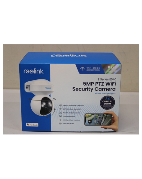 SALE OUT. Reolink E Series E540 Smart 5MP PTZ WiFi Camera with Motion Spotlights, White | Reolink | Smart WiFi Camera with Motio