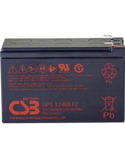 CSB Battery Battery 12V, 9Ah, AGM | UPS12460F2 | 460 W