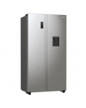Gorenje Refrigerator | NRR9185EAXLWD | Energy efficiency class E | Free standing | Side by side | Height 178.6 cm | No Frost system | Fridge net capacity 355 L | Freezer net capacity 192 L | Display | 38 dB | Grey
