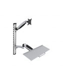 Digitus | Wall mount | Workstation | Adjustable Height, Tilt, Swivel | 27 " | Maximum weight (capacity) 6 kg | Silver