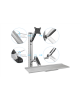 Digitus | Wall mount | Workstation | Adjustable Height, Tilt, Swivel | 27 " | Maximum weight (capacity) 6 kg | Silver