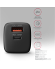 AXAGON Sil wallcharger 2x port (USB-A + USB-C), 30W | ACU-PQ30