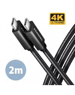 AXAGON Data and charging USB 2.0 cable | BUCM32-CM20AB | USB Type-C to USB Type-C