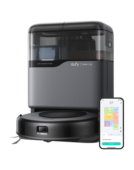 Anker Eufy | Robot Vacuum Cleaner with All-in-One Station | Omni C20 | Wet&Dry | 7000 Pa | Gray