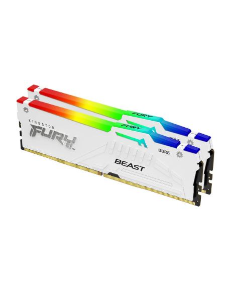 Kingston KF568C34BWEAK2-32 32GB 6800MT/s DDR5 CL34 DIMM (Kit of 2) FURY Beast White RGB EXPO | Kingston
