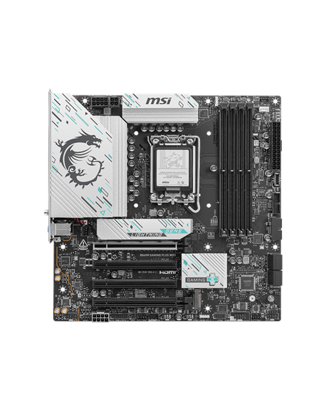 MSI B860M GAMING PLUS WIFI | Processor family Intel | Processor socket LGA1851 | DDR5 | Supported hard disk drive interfaces SAT