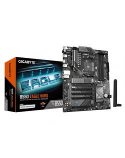 Gigabyte B550 EAGLE WIFI6 | Processor family AMD | Processor socket AM4 | DDR4 | Supported hard disk drive interfaces SATA, M.2 