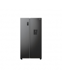 Gorenje Refrigerator | NRR9185EABXLWD | Energy efficiency class E | Free standing | Side by side | Height 178.6 cm | No Frost system | Fridge net capacity 355 L | Freezer net capacity 192 L | Display | 38 dB | Black