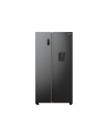 Gorenje Refrigerator | NRR9185EABXLWD | Energy efficiency class E | Free standing | Side by side | Height 178.6 cm | No Frost system | Fridge net capacity 355 L | Freezer net capacity 192 L | Display | 38 dB | Black