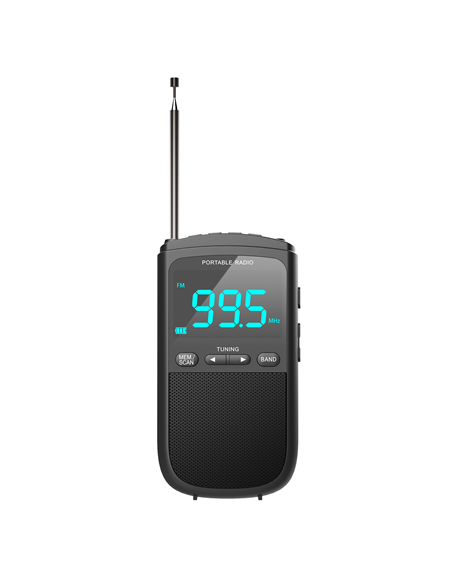 Camry | Portable mini radio | CR 1905 | Alarm function | Black