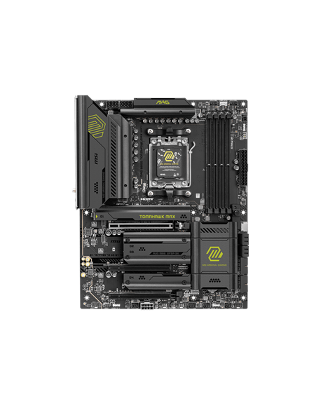 MSI MAG B850 TOMAHAWK MAX WIFI | Processor family AMD | Processor socket AM5 | DDR5 | Supported hard disk drive interfaces SATA,