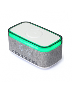 Gembird Digital Alarm Clock with Speaker and Charging Function | DAC-SPKBT-QC15-GR | Bluetooth | Wireless connection