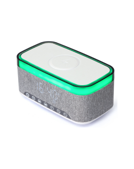 Gembird Digital Alarm Clock with Speaker and Charging Function | DAC-SPKBT-QC15-GR | Bluetooth | Wireless connection