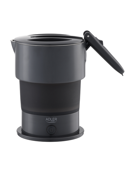 Adler Silicon Travel Kettle | AD 1377 | Travel Kettle | 600 W | 0.6 L | Silicon | Grey