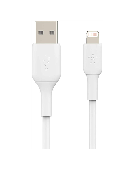 Belkin Lightning to USB-A Cable 2m BOOST CHARGE Polyvinyl Chloride, White