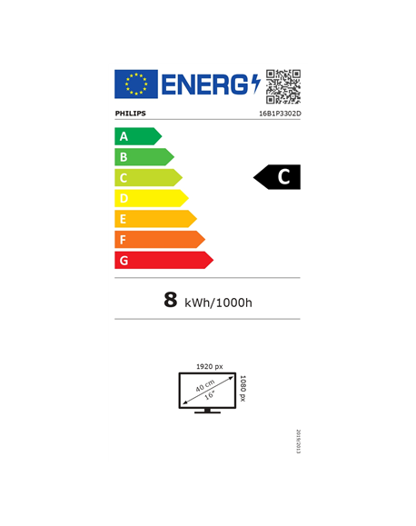 Philips 16B1P3302D/00 | 16 " | IPS | 75 Hz | 4 ms | 1920 x 1080 pixels | 250 cd/m²