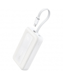 Anker Power Bank, Built-In USB-C Cable, 30W | A1688H21 | 10000 mAh | White