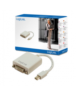 Logilink Adapter Mini Display Port TO DVI Converter: DVI-I FM, Mini DisplayPort M