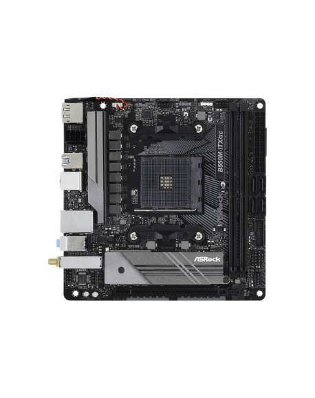 ASRock B550M-ITX/AC | Processor family AMD | Processor socket AM4 | DDR4 | Supported hard disk drive interfaces SATA, M.2 | Numb