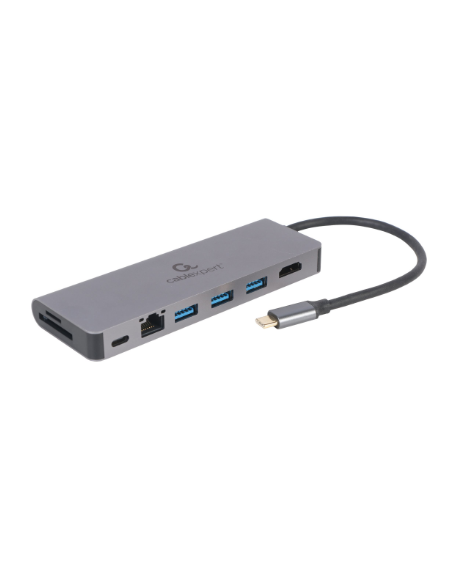 Cablexpert A-CM-COMBO5-05 USB Type-C 5-in-1 multi-port adapter (Hub + HDMI + PD + card reader + LAN) | Cablexpert