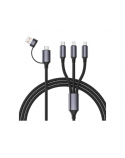 Cablexpert CC-USB2S-ACM31-1.5M Premium silicon 4-in-1 USB charging cable, 1.5 m | Cablexpert