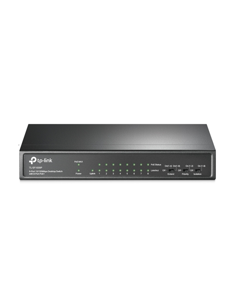 TP-LINK Switch TL-SF1009P Unmanaged, Desktop, 10/100 Mbps (RJ-45) ports quantity 9, PoE+ ports quantity 8