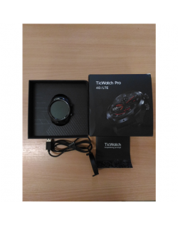 SALE OUT. TicWatch Pro 4G/LTE Smart Watche, HR, 22mm, Black TicWatch USED