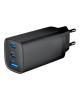 Cablexpert TA-UC-PDQC65-01-BK 3-port 65 W GaN USB PowerDelivery fast charger, black | Cablexpert