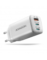 AXAGON GaN wallcharger 3x port (USB-A + 2x USB-C), PD3.0/PPS/QC4+/SFC2.0/AFC/SCP/FCP/Apple, 65W | ACU-DPQ65W