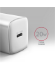 AXAGON Wallcharger 1x port USB-C, PD3.0 / PPS /QC4+/AFC/FCP/Apple, 20W | ACU-PD20W