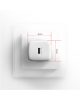 AXAGON Wallcharger 1x port USB-C, PD3.0 / PPS /QC4+/AFC/FCP/Apple, 20W | ACU-PD20W