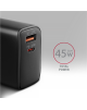 AXAGON GaN wallcharger 2x port (USB-A + USB-C), PD3.0/PPS/QC4+/SFC2.0/AFC/SCP/FCP/Apple, 45W | ACU-PQ45