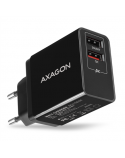 AXAGON Dual wallcharger 240V/2x USB port QC3.0/AFC/FCP and 5V-1.2A, 24W | ACU-QS24