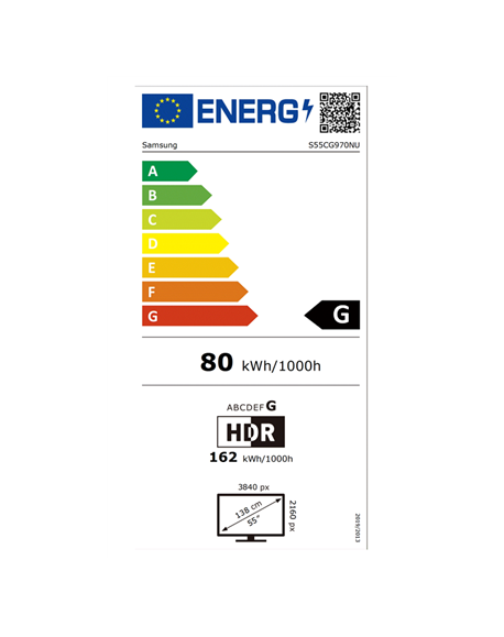 Samsung LS55CG970NUXDU | 55 " | VA | 16:9 | 165 Hz | 1 ms | 3840 x 2160 pixels | 600 cd/m² | HDMI ports quantity 3 | Black