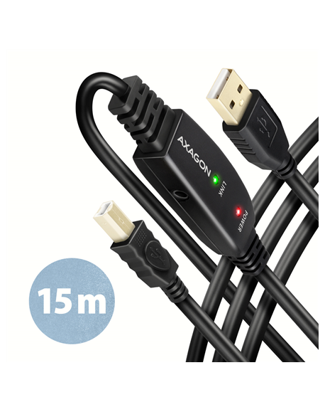 AXAGON USB repeater cable, 15m | ADR-215B | USB Type A - USB Type B
