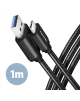 AXAGON Data and charging USB 3.2 Gen 1 cable, 1 m | BUCM3-AM10AB | USB Type A - USB Type C