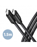 AXAGON Data and charging USB 3.2 Gen 1 cable, 1.5 m | BUCM3-CM15AB | USB Type C - USB Type C