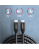 AXAGON Data and charging USB 3.2 Gen 1 cable, 1.5 m | BUCM3-CM15AB | USB Type C - USB Type C