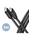 AXAGON Data and charging USB 3.2 Gen1 cable, 3 m | BUCM3-CM30AB | USB Type C - USB Type C
