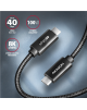 AXAGON Data and charging USB4 Gen 3x2 cable, 1 m | BUCM432-CM10AB | USB Type C - USB Type C