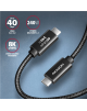 AXAGON Data and charging USB4 Gen 3x2 cable, 1 m | BUCM3-CM15AB | USB Type C - USB Type C