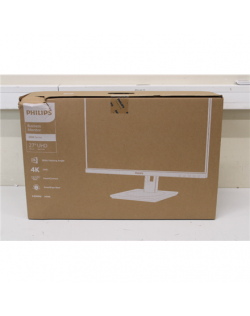 SALE OUT. PHILIPS Business Monitor 27B1N3800/00 IPS 27" 3840x2160/16:9/4ms/ HDMI DisplayPort USB Audio Out | Philips | 27B1N3800/00 | 27 " | IPS | 16:9 | 60 Hz | 4 ms | 3840 x 2160 pixels | 350 cd/m² | HDMI ports quantity 2 | Warranty 24 month(s) | DAMAGED PACKAGING