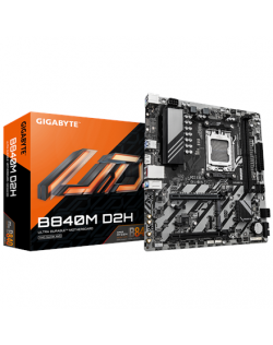 Gigabyte B840M D2H | Processor family AMD | Processor socket AM5 | DDR5 | Supported hard disk drive interfaces SATA, M.2 | Numbe