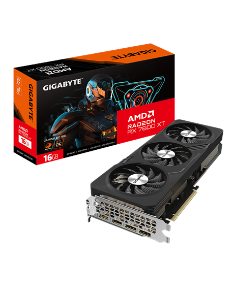Gigabyte Radeon RX 7600 XT GAMING OC 16G | AMD | 16 GB | Radeon RX 7600 XT | GDDR6 | HDMI ports quantity 2 | PCI-E 4.0